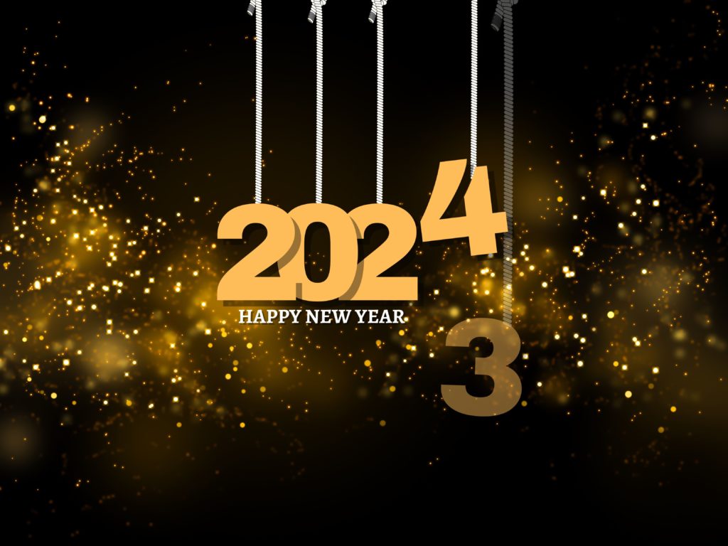 Black And Brown Ilustrative Happy New Year Instagram Post